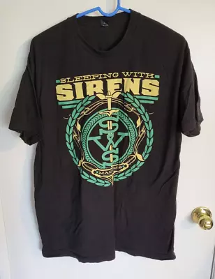 Buy Sleeping With Sirens Men's Black T-Shirt Rock Band XL • 6.62£