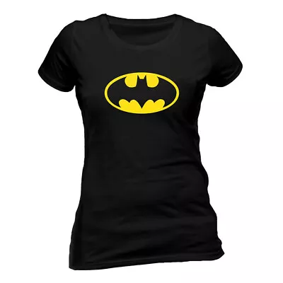 Buy Ladies Batman Logo The Dark Knight Bruce Wayne Official Tee T-Shirt Womens • 15.99£