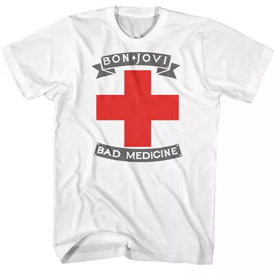 Buy Bon Jovi Bad Medicine Adult T Shirt Rock Music Merch • 47.95£