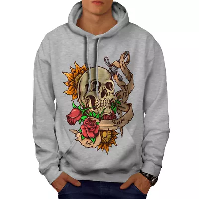 Buy Wellcoda Stabbed Head Death Mens Hoodie, Funeral Grave Casual Hooded Sweatshirt • 25.99£