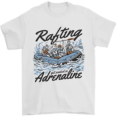 Buy Rafting Get Soaked In Adrenaline White Water Mens T-Shirt 100% Cotton • 10.48£