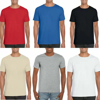 Buy Mens T Shirts Plain Gildan 100% Soft Cotton T Shirt Quick Dispatch Upto 4XL • 7.99£