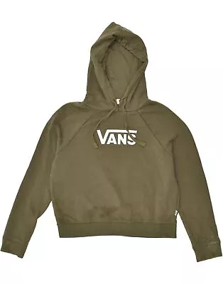 Buy VANS Womens Graphic Hoodie Jumper UK 6 XS Khaki Cotton AZ18 • 18.85£