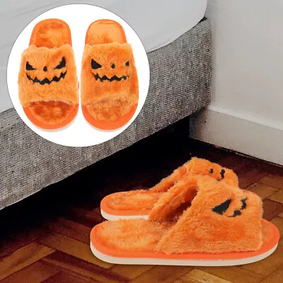 Buy  Halloween Slippers Plush Comfortable Open Toe Man Goth Cozy • 19.19£