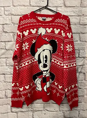 Buy Disney Mickey & Friends Christmas Jumper,Size 2XL,Colour Red/White • 20£