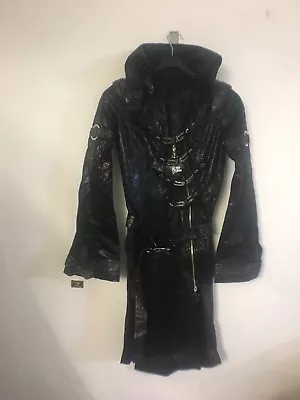 Buy Punkrave Cosplay Goth Long Jacket Size 6/8 Emo Fetish • 75£