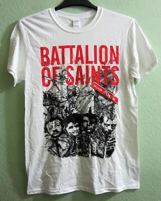 Buy Battalion Of Saints 'Second Coming' White T-Shirt Size M Hardcore Punk/Rock • 3.50£