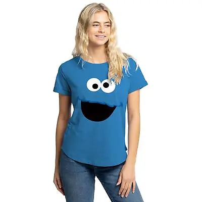 Buy Sesame Street Womens T-shirt Cookie Monster Face Top Tee S-2XL Official • 13.99£