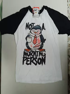 Buy Psycho Penguin T Shirt, 'Not A Morning Person', Size Small, BNWT • 12£