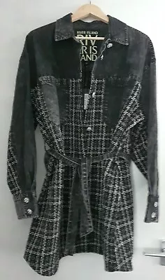 Buy BN Womens River Island Black Button Up Shirt/jacket Size 16 RRP £65 • 45£