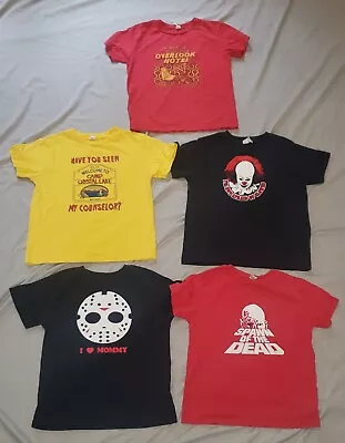 Buy Lot Of 5 Horror Kids Shirts Boy Girl Shining Dawn Of The Dead Friday The 13th It • 39.37£