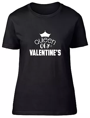 Buy Queen Of Valentine's Fitted Womens Ladies T Shirt • 8.99£