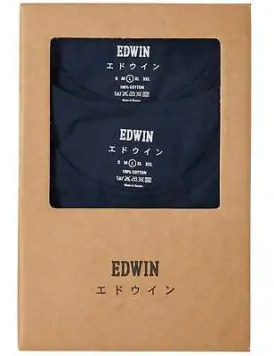 Buy Edwin Jeans Men's Double Pack T-Shirt - Navy • 43.50£
