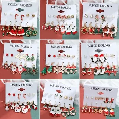 Buy 2023 6pair/set Christmas Xmas Stud Earrings Set Women Drop Dangle Jewellery Gift • 3.99£
