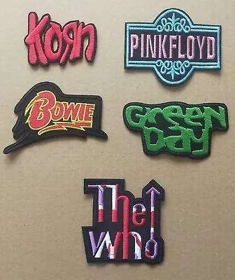Buy Rock/ Metal Music Patches The Who,Korn, Bowie, Green Day X 5 Iron Or Sew On  • 14£