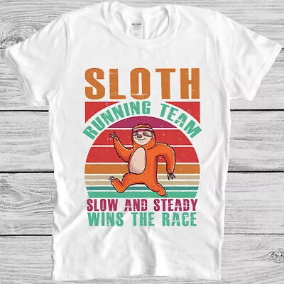 Buy Sloth Running Team Sport Gym Activity Funny Parody Pet Gift Tee T Shirt M987 • 6.35£