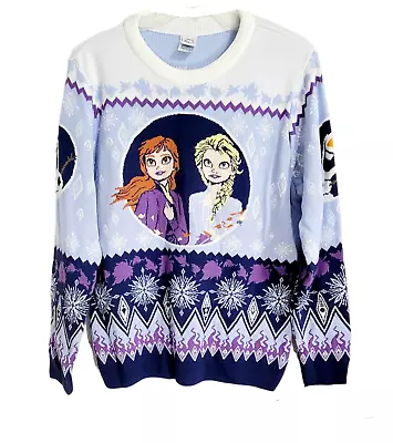 Buy Disney Frozen Christmas Knitted Sweater Multicolored Unisex Acrylic Size XL • 56.68£