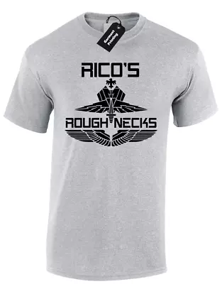 Buy Ricos Roughnecks Mens T Shirt Tee Retro Sci-fi Starship Cult Movie Cool • 8.99£
