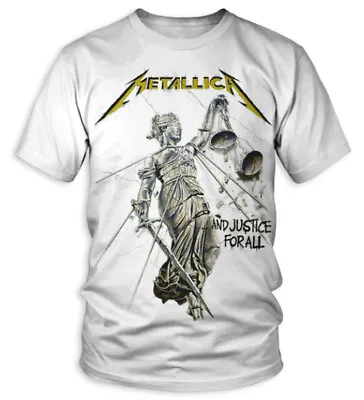 Buy Metallica Justice Album Cover White Official Tee T-Shirt Mens • 16.36£