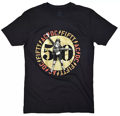 Buy AC DC Angus Gold  T Shirt Official 50Th Anniversary Fifty Years Rock S-2XL New • 15.95£