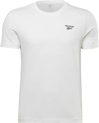 Buy Mens Reebok Logo T-Shirt Top - White - Gym Running Fitness • 9.99£