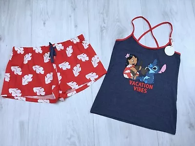 Buy Primark Disney Milo & Stitch Ladies Shortie Summer Pyjamas Size 12 - 14 Medium • 6.99£