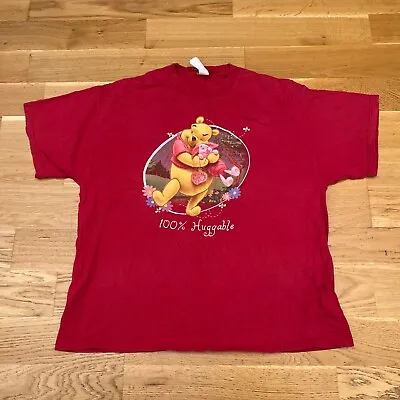 Buy Vintage Disney Winnie The Pooh T Shirt XL Huggable Piglet Disneyland USA 90s Y2K • 13.99£