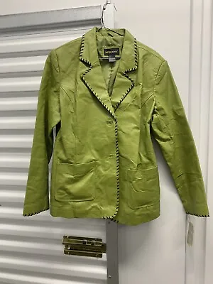 Buy Look!! 100 Percent Genuine Leather!! Olive Green Women Jacket!! Brand New W Tags • 18.94£