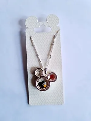 Buy Disney Park Mickey Mouse Necklace Silver Tone - New • 18£