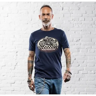 Buy T-Shirt Jersey Blue Of Holy Freedom Ghost Rider Cotton Regular Size M • 49.51£