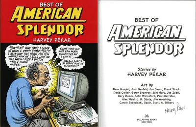 Buy Harvey Pekar SIGNED AUTOGRAPHED Best Of American Splendor SC 1st ED 1st P NEW • 196.87£