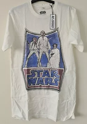 Buy Bnwt Re:Covered Official Licenced Star Wars Ecru Vintage Sketch T Shirt Small • 14.99£