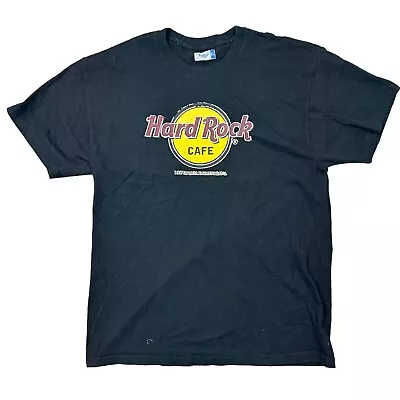 Buy Hard Rock Cafe T-Shirt Top Short Sleeve 00s Y2K Black Mens XL • 6.99£