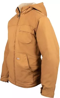 Buy Dickies Adults Jacket Sherpa Lined Zip Brown UK Size • 100£