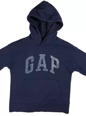 Buy Gap Kids Boys Pullover Hoodie Sweatshirt Logo Spell Out Long Sleeve Blue Size 8 • 7.09£