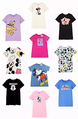 Buy Ladies DISNEY MICKEY & FRIENDS Nightshirt 6 - 24 T-Shirt Nightie Pyjamas Primark • 9.95£