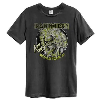 Buy Amplified Iron Maiden Killers Tour 81 Charcoal Cotton T-shirt • 18.36£