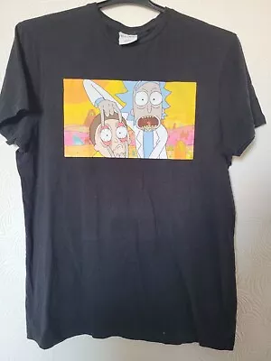 Buy RICK AND MORTY T SHIRT BLACK With GRAPHIC DESIGN SHORT SLEEVE SIZE XL By DIFUZED • 10.99£
