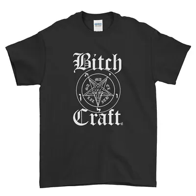 Buy Gothic Symbol Bitch Craft T-Shirt Black Halloween T Shirt For Men Women Kids • 13.99£