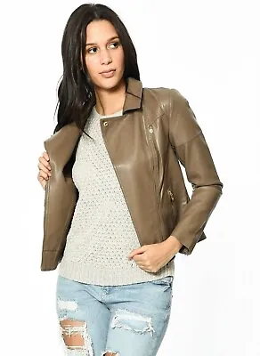 Buy Only Faux Leather Biker Jacket Chocolate Chip UK 8 RRP £38 JS9 HH 07 • 17.99£