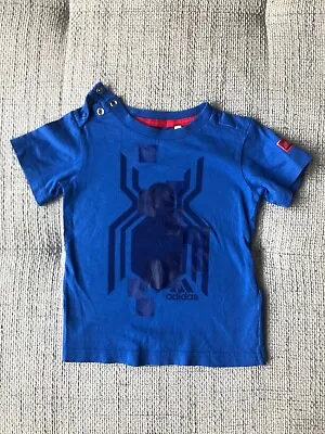 Buy Adidas Marvel Spider Man T-shirt Size 12-18 Men 86 Cm • 11.26£