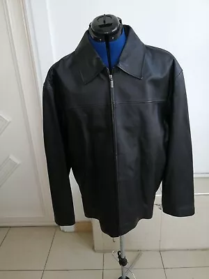 Buy Mens Classic Real Napp Leather Jacket Gents Zipper Outwear Biker Top Size Medium • 44.98£