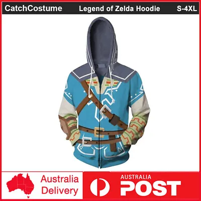 Buy Legend Zelda Cosplay Hoodie 3D Print Sweatshirt Sweater Casual Jacket Jumper Top • 24.58£
