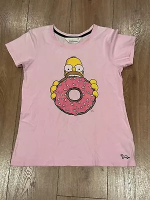 Buy Simpsons Pink T Shirt Doughnut Homer - Uk Size XS • 10£