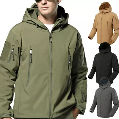 Buy Mens Waterproof Tactical Soft Shell Jacket Coat Army Military Jacket Windbreaker • 21.99£