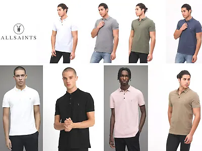 Buy All Saints Designer Polo T Shirt Reform Pique Top Short Sleeve Casual Allsaints • 34.99£