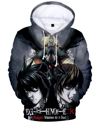 Buy Anime Death Note 3D Print Hoodie Coat Unisex Adults Fashion Pullover Sweatshirt • 30£