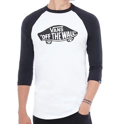 Buy Vans Off The Wall Otw Raglan Long Sleeve Ls  T Shirt White Black • 32£