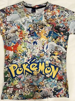 Buy Pokemon All Over Print T Shirt Youth XL Vintage Mr 1991 INC & Miss Go - Fire • 20.03£