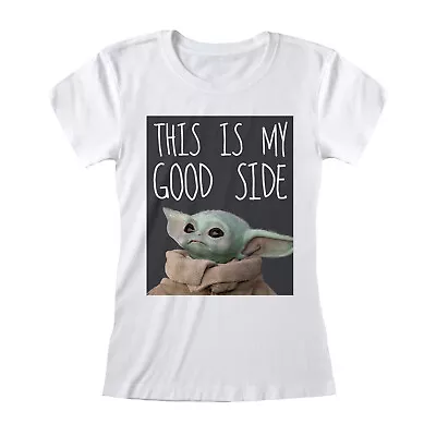 Buy Star Wars The Mandalorian Good Side T Shirt Official Ladies The Child Baby Yoda • 12.99£